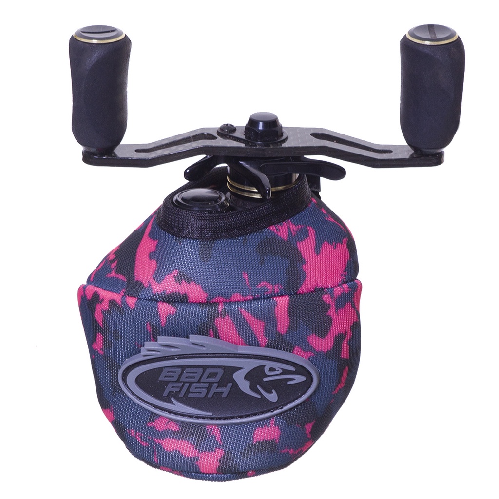 Capa Proteção Carretilha/Molinete Bad Fish Pink e Chumbo