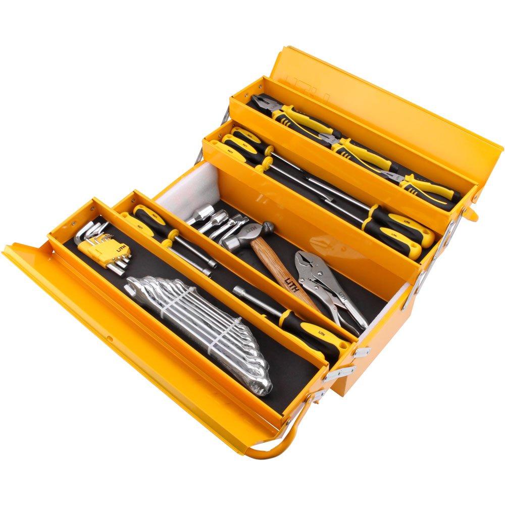 Caixa de Ferramenta Sanfonada com 40 Peças em Cromo Vanádio em Oferta na Shopee