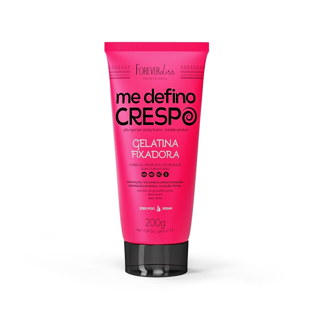 Gelatina Fixadora Para Cabelos Crespos Forever Liss 200g