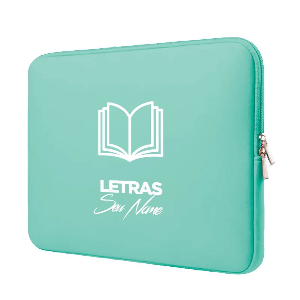 Capa Case Pasta Maleta Notebook Macbook Personalizada Neoprene 15.6/14.1/13.3/12.1/11.6/17.3/10.1 Letras 2