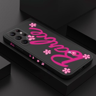 Capa De Silicone Estampa De Boneca Rosa Barbies Fofas Flores Para Samsung Galaxy S23 Ultra S22 Plus S21 S20 FE A31 A51 A14 A34 A54 A32 A23 A33 A73 A53 A52 A72 5G