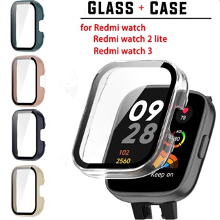 Para Redmi Watch 3 2 Capa + Protetor De Tela Mi 2 3 Lite Forte PC Moldura Anti-Impacto + HD Slim Vidro Temperado Riscos