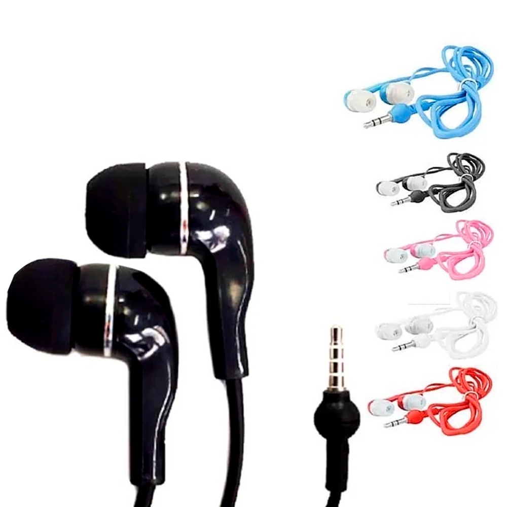 Fone De Ouvido Com Fio Estéreo Com Microfone Cores Sortidas Ouvir Músicas Ligação Telefone em Oferta na Shopee