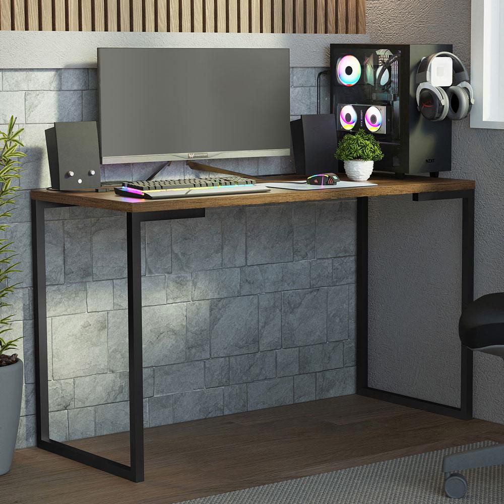 Mesa de Escritório Industrial 120cm Rustic Madesa - Home & Living