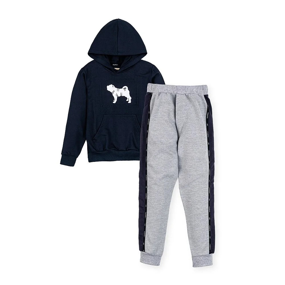 Roupa Infantil Conjunto Moletom Blusa e Calça For What You Have Charpey Estiloso Confortável