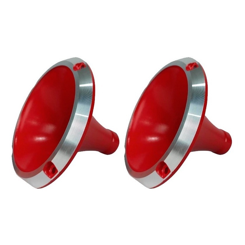 2 CORNETA ALUMÍNIO 11-25 CONE CURTO BOCA ROSCA VERMELHA em Oferta na Shopee