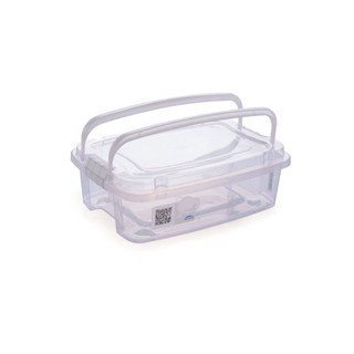 Caixa organizadora Gran Box baixa C/alça e trava cristal 8337 1,5L Plasútil