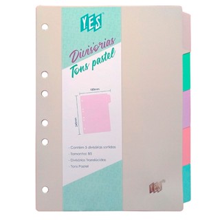 Divisória colorida B5 5 projeções 5TBCS-SOR Yes