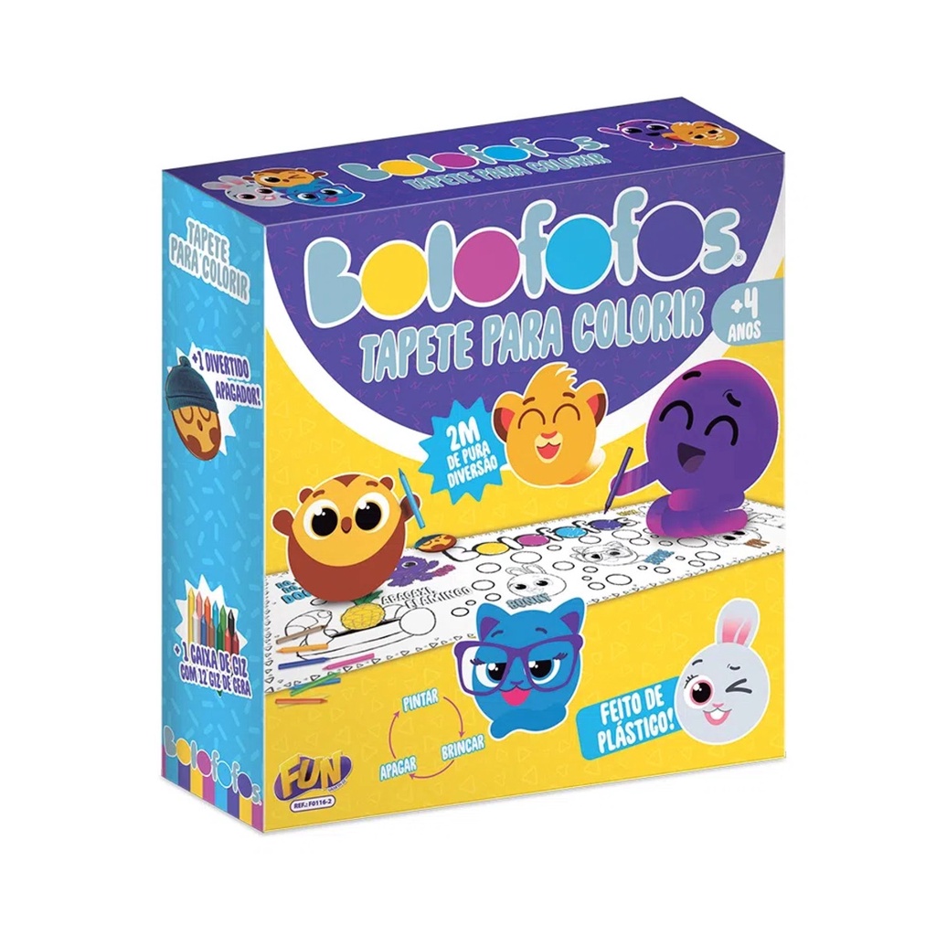 Bolofofos Tapete para Colorir - Fun Divirta-se
