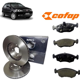 Kit Pastilha E Disco Ventilado Freio Dianteiros Palio Siena Fire