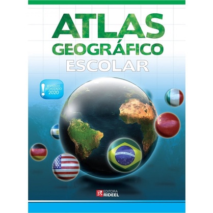 ATLAS GEOGRÁFICO ESCOLAR LUXO - REVISTO E ATUALIZADO em Oferta na Shopee