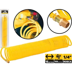Mangueira Espiral Pu Amarelo 8mm X 15m Ar Comprimido Vonder 6220141500