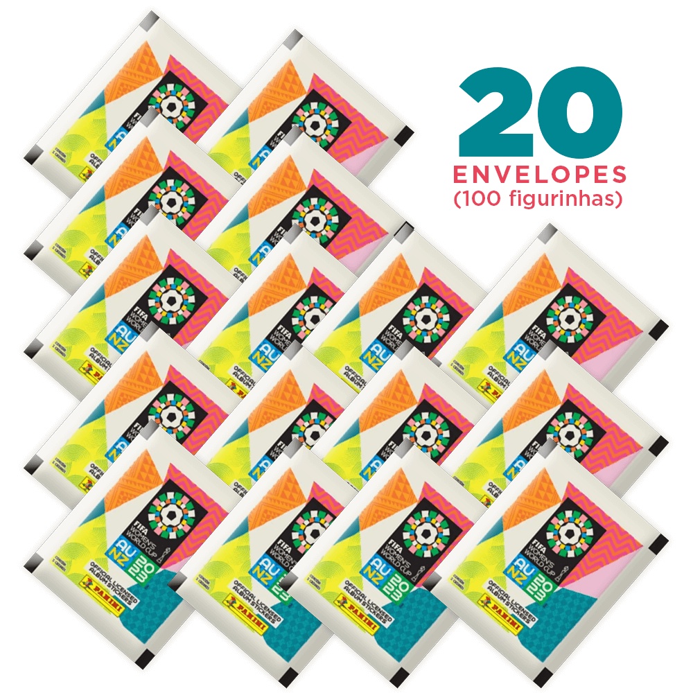 20 envelopes Copa do Mundo Feminina 2023 da FIFA (100 figurinhas) - Oficial Panini - Novo em Oferta na Shopee