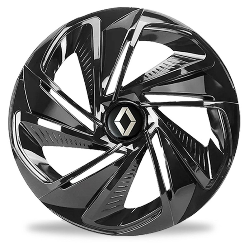 Jogo 4 Carlota Nitro Aro 13 Preta Renault Logan Clio Sandero Fluence Megane