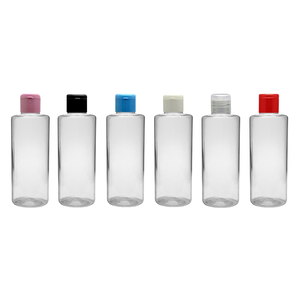 10 Frascos de 100 Ml cilíndrico Reto em Plástico Pet Tp Flip Top para álcool gel, shampoo, sabonete líquido e cremes em Oferta na Shopee