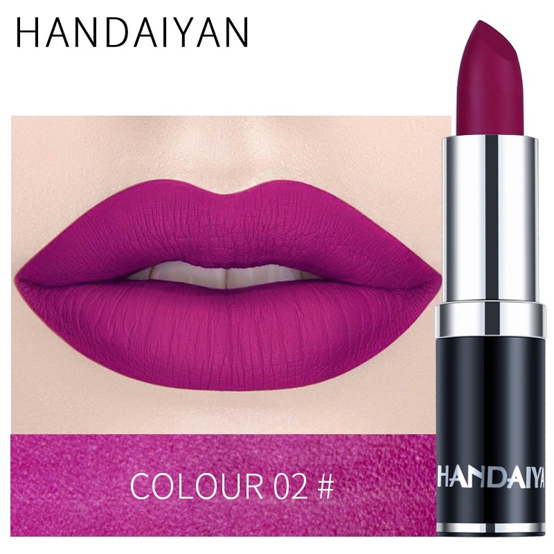 Handaiyan Sexy Nude Red Brown Purple Hidratante Lábio Fosco Aveludado Maquiagem À Prova D'água Cosmética De Longa Duração