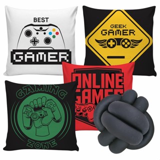 Kit 4 Capas de Almofadas Decorativa dy0157 Gamer Jogos Online e 1 Almofada Nózinho em Oferta na Shopee