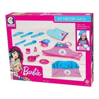 Brinquedo para Cozinha Chef Mestre Cuca Barbie Avental Acessórios Cotiplás