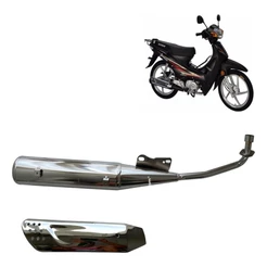 Escape Silencioso + Protecao Shineray Phoenix Xy50q Fenix 50 Escapamento Descarga