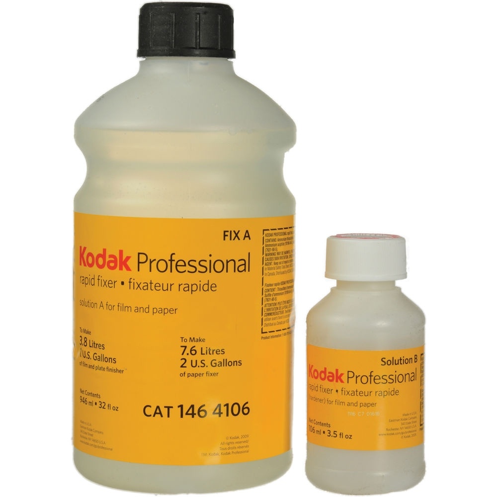 Fixador e endurecedor Kodak Rapid Fixer para papel fotográfico e filme (rende até 7,6 litros)