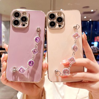Capa De Revestimento Moto G32 G60s G62 G52 G22 G50 G60 G20 G30 G10 E20 Pulseira Diamante De Luxo Corrente Do Pulso Silicone Macia