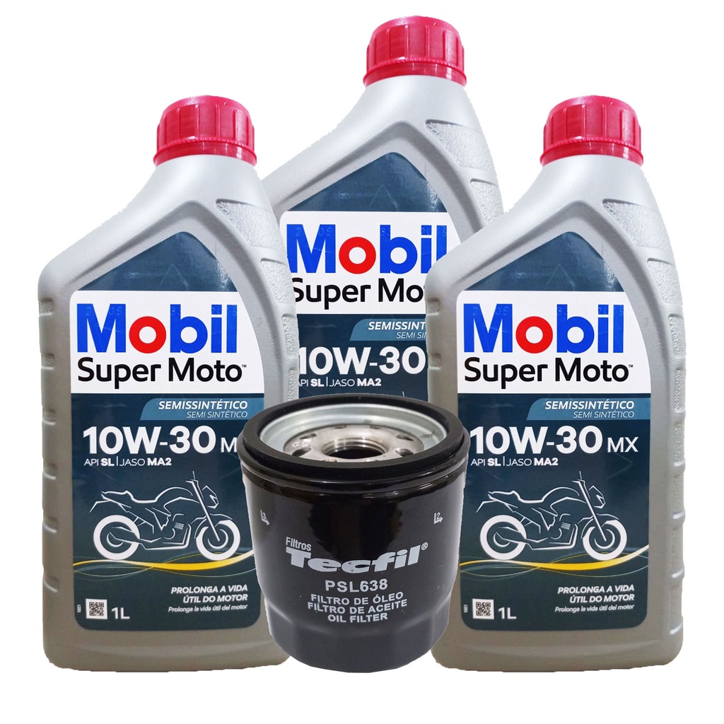 Troca de Óleo Cbr 500 Cb 500X Cbr 650f Mobil 10w30 + Filtro em Oferta na Shopee