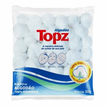 Algodão em Bolas Hidrófilo Topz Pacote 50g