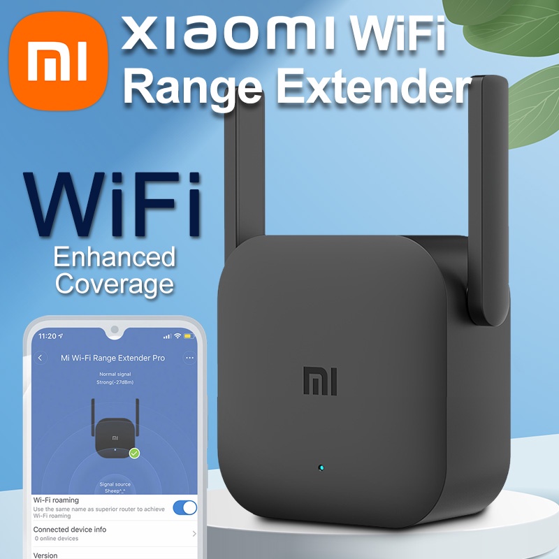 Xiaomi WiFi Pro 300M 2.4G Mi Amplificador Repetidor Expansor de Rede Roteador Extensor de Energia Inteligente Roteador 2 Antenas para Escritório Home MFCW