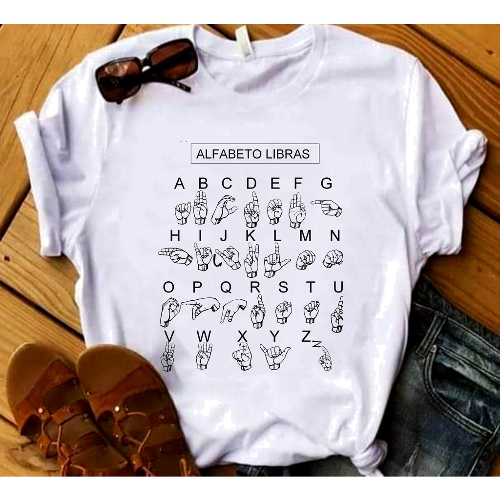 Camisa Libras 16 T-Shirt Camiseta  Blusa Feminina ou Masculina Unissex em Oferta na Shopee