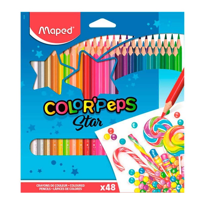 Lápis de cor Color''Peps Star 48 cores 832048 Maped em Oferta na Shopee