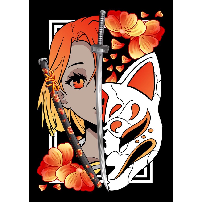 Quadro Decorativo Samurai Sakura Guerreiro, decoração casa Quadro Decorativo japonês gueixa samurai tamanho grande Decoração para sala casa cozinha quarto Quadro decorativo abstrata Moderno Decoração Sakura Guerreiro, Sunset Retro arte #97