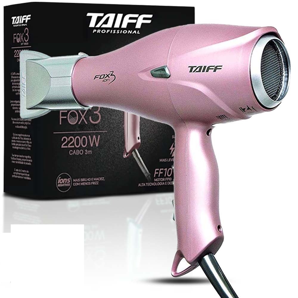 SECADOR DE CABELO FOX ION 3 2200W ROSE 245 220V