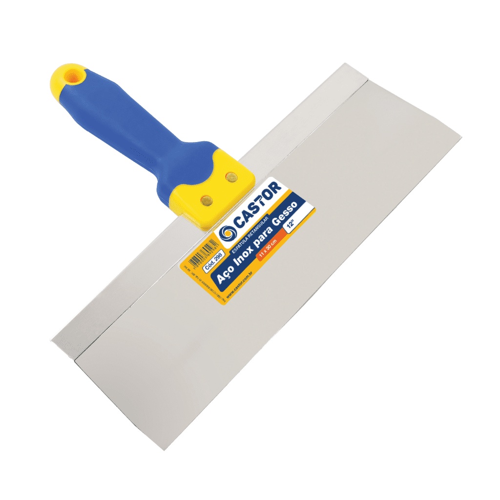Espátula Retangular Aço Inox de 12" - Castor em Oferta na Shopee