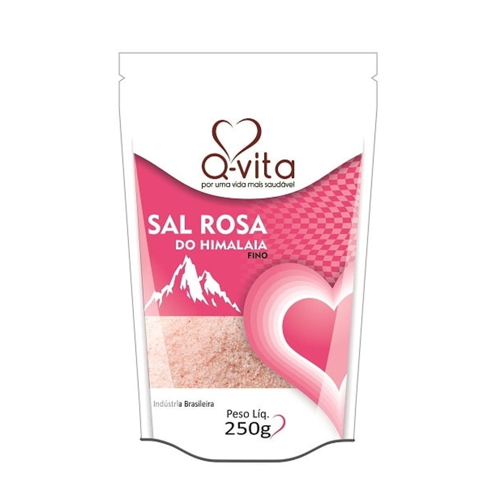 Sal Rosa do Himalaia Fino Q-VITA Pacote 250g