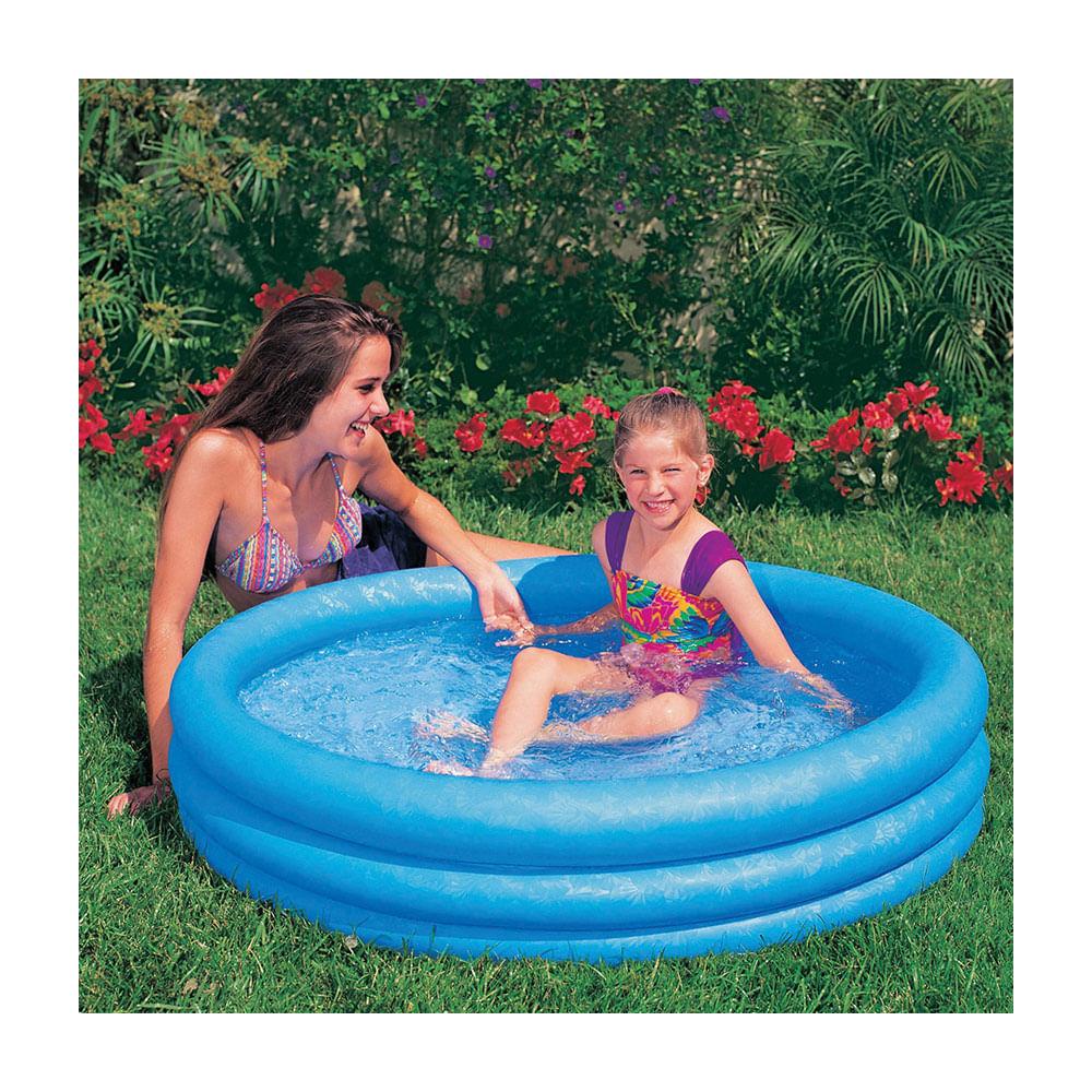 Piscina Azul Cristal 132 litros Intex - Mom & Baby