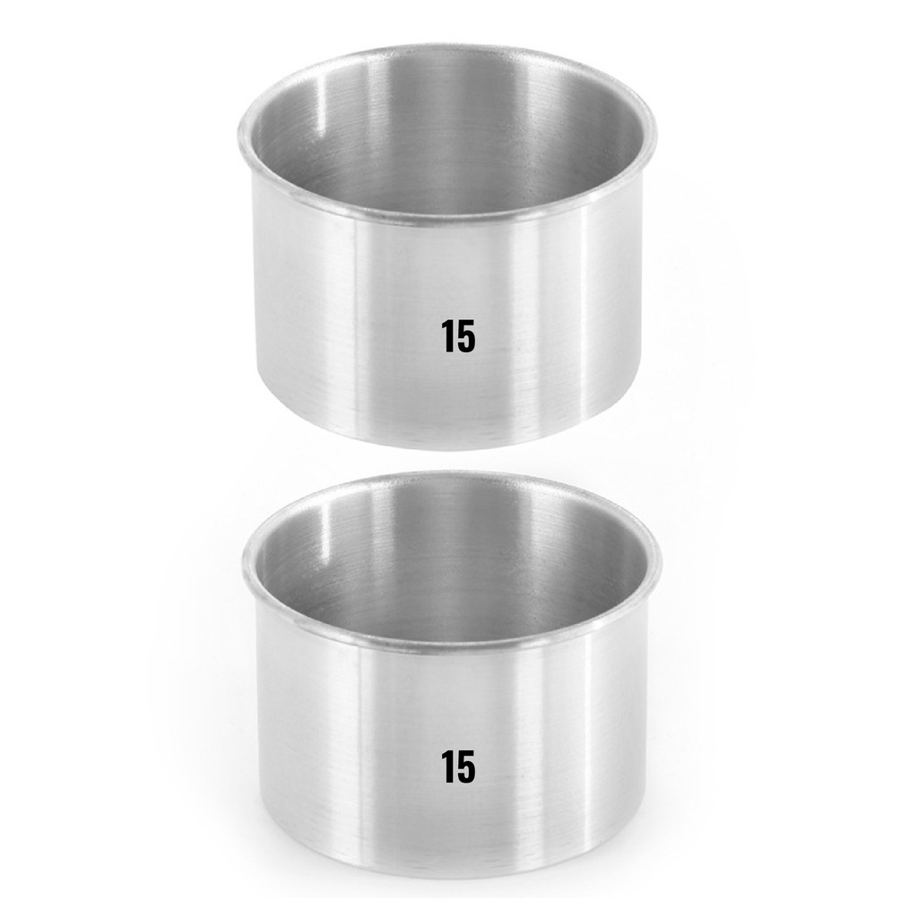 KIT 2 (DUAS)  Forma Assadeira Bolo REDONDA ALTA 15 X 10 CM Aluminio - F12 em Oferta na Shopee