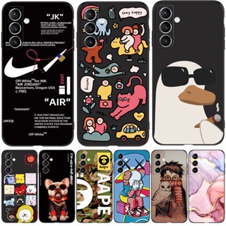 Para Samsung Galaxy A14 5G Capa Traseira Do Telefone Silicone Macio Protetor De Preto Tpu De Cachorro De Pato Bonito
