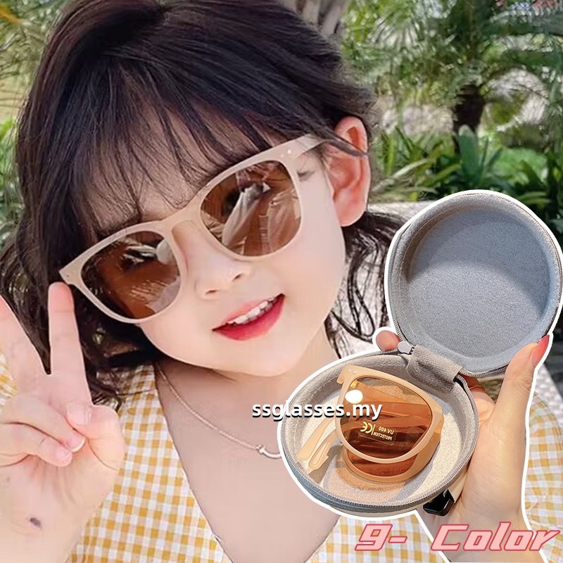 Coreano Crianças Tons Óculos De Sol Dobráveis Para O Bebê Moda Meninos Meninas UV