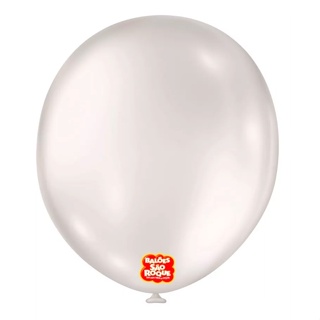 Balão Profissional Premium Uniq Perolado 16" 40cm - Branco Perola - 10 unidades - São Roque - Rizzo em Oferta na Shopee