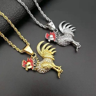 Acessórios De Moda Masculina Vintage Punk Rooster Pendant Necklace Party Jewelry