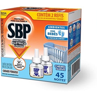 Refil Para Repelente De Tomada Sbp Cheiro Suave Com 2 Unidades de 35ml em Oferta na Shopee