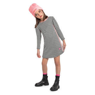 Vestido Infantil Jacquard Manga Longa Quimby em Oferta na Shopee