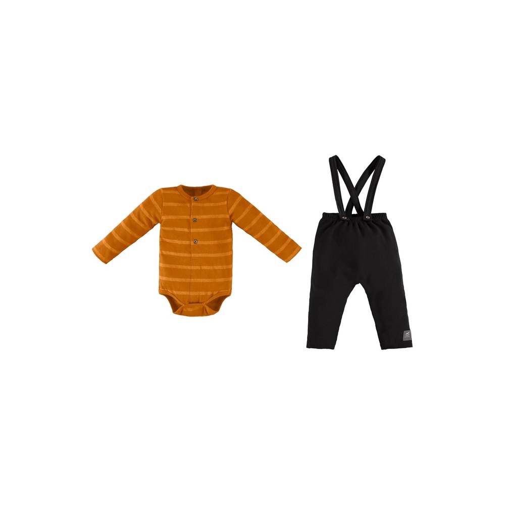 Conjunto com Jardineira e Body Manga Longa para Bebê Menino Up Baby - Baby & Kids Fashion