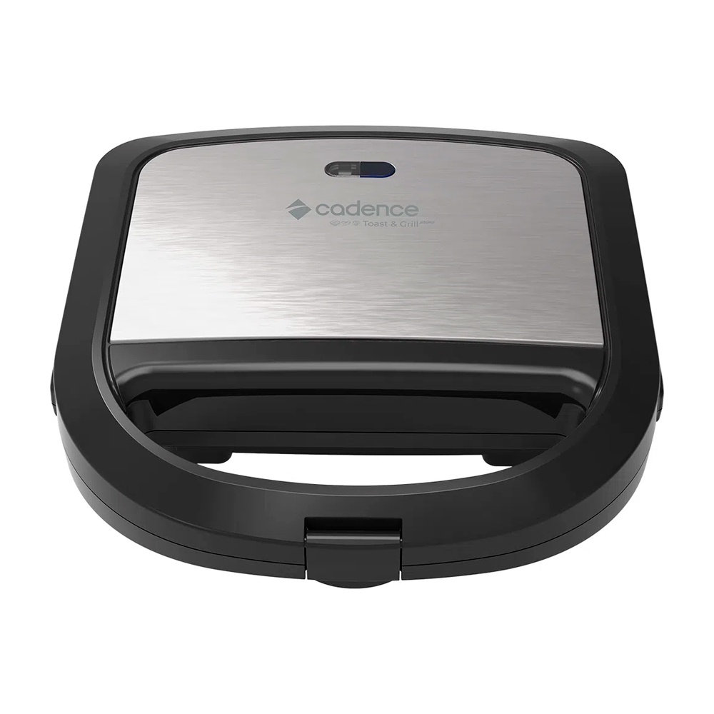 Sanduicheira Grill Elétrica Cadence Toast & Grill Prime Inox SAN615 750w Antiaderente Luz Indicadora Porta Fio