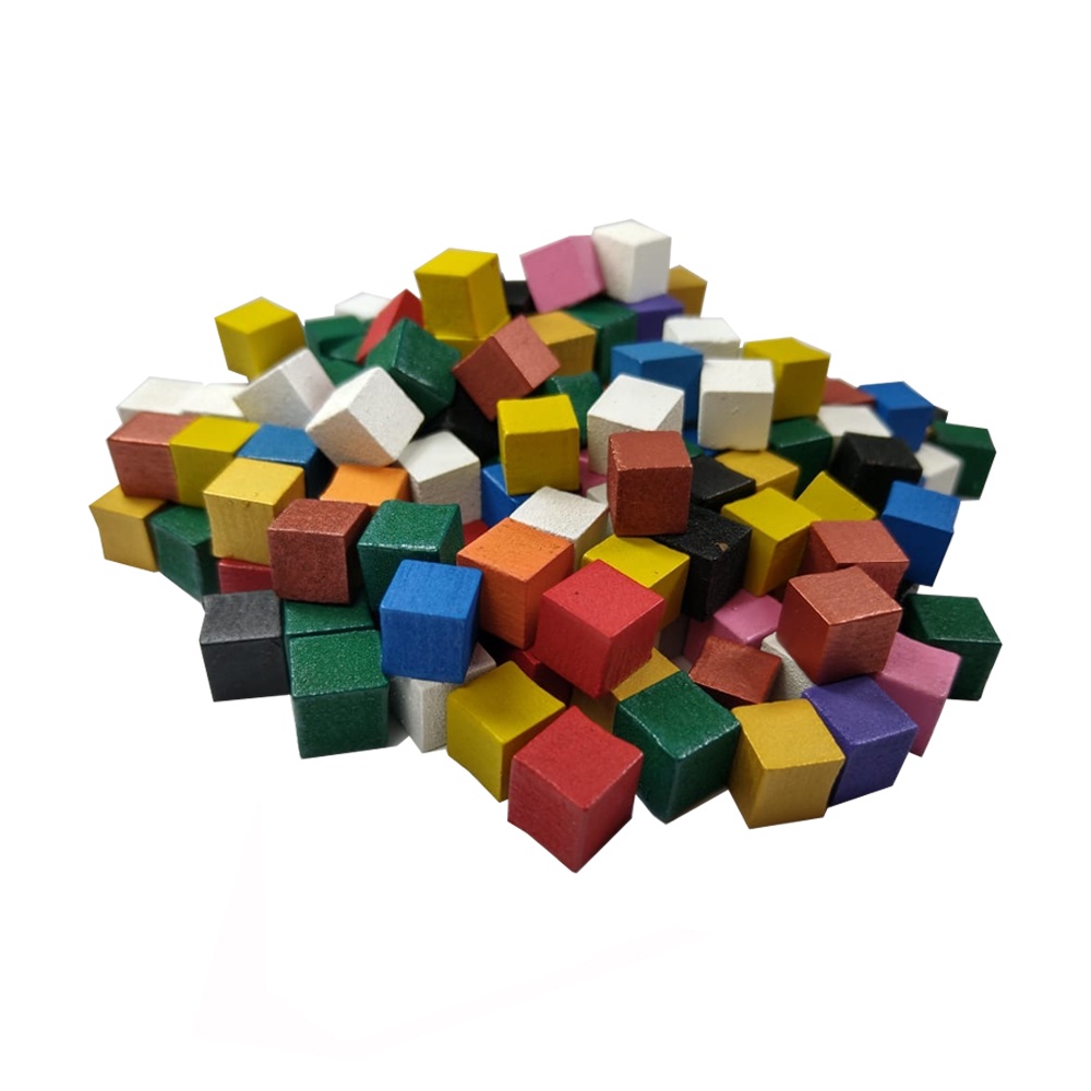 Cubos de Madeira 10 unidades 9x9x9mm Acessório de Jogo Ludens Spirit
