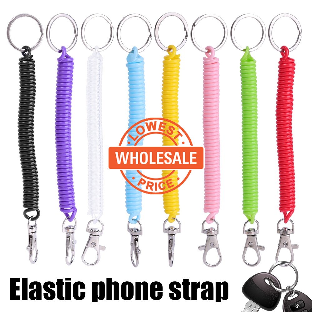[Wholesale] Phone Cordão Espiral Do Porta-Chaves Lanyard/Anti-Corrente Perdida Elástico Da Mola/Multifuncional