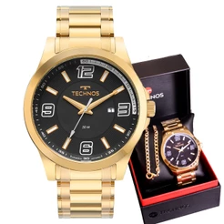 Relógio da Technos, Masculino, Dourado, Analógico + Pulseira — 2115NBA/1D