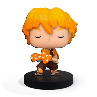Totem Pequeno Boneco Zenitsu Demon Slayer 7cm + Base em Oferta na Shopee