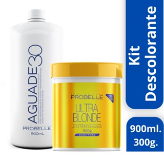 Kit Pó Descolorante Probelle Ultra Blonde 300g + Agua oxigenada cremosa 30 vol 900ML Probelle probelle