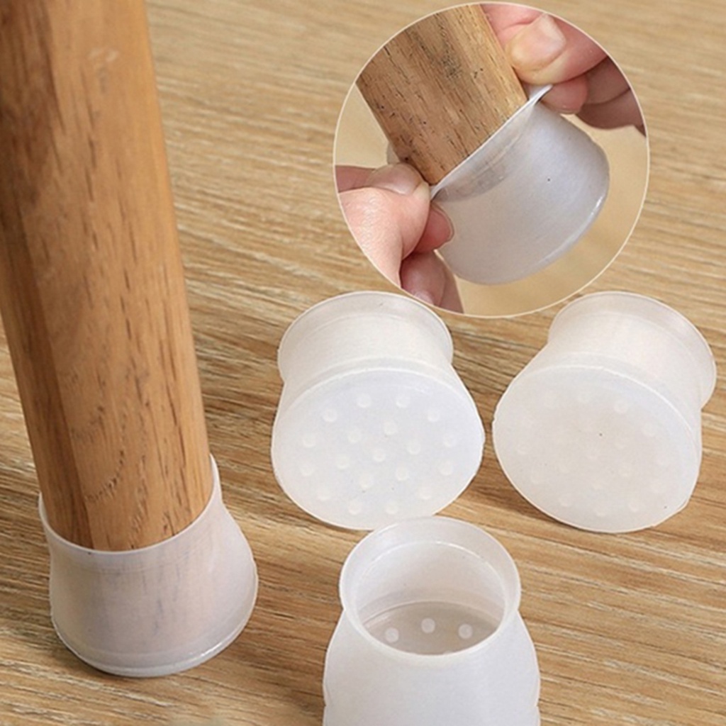 Protetor Pezinho Cadeira Mesa Silicone Kit 4 Unidade Casa moveis